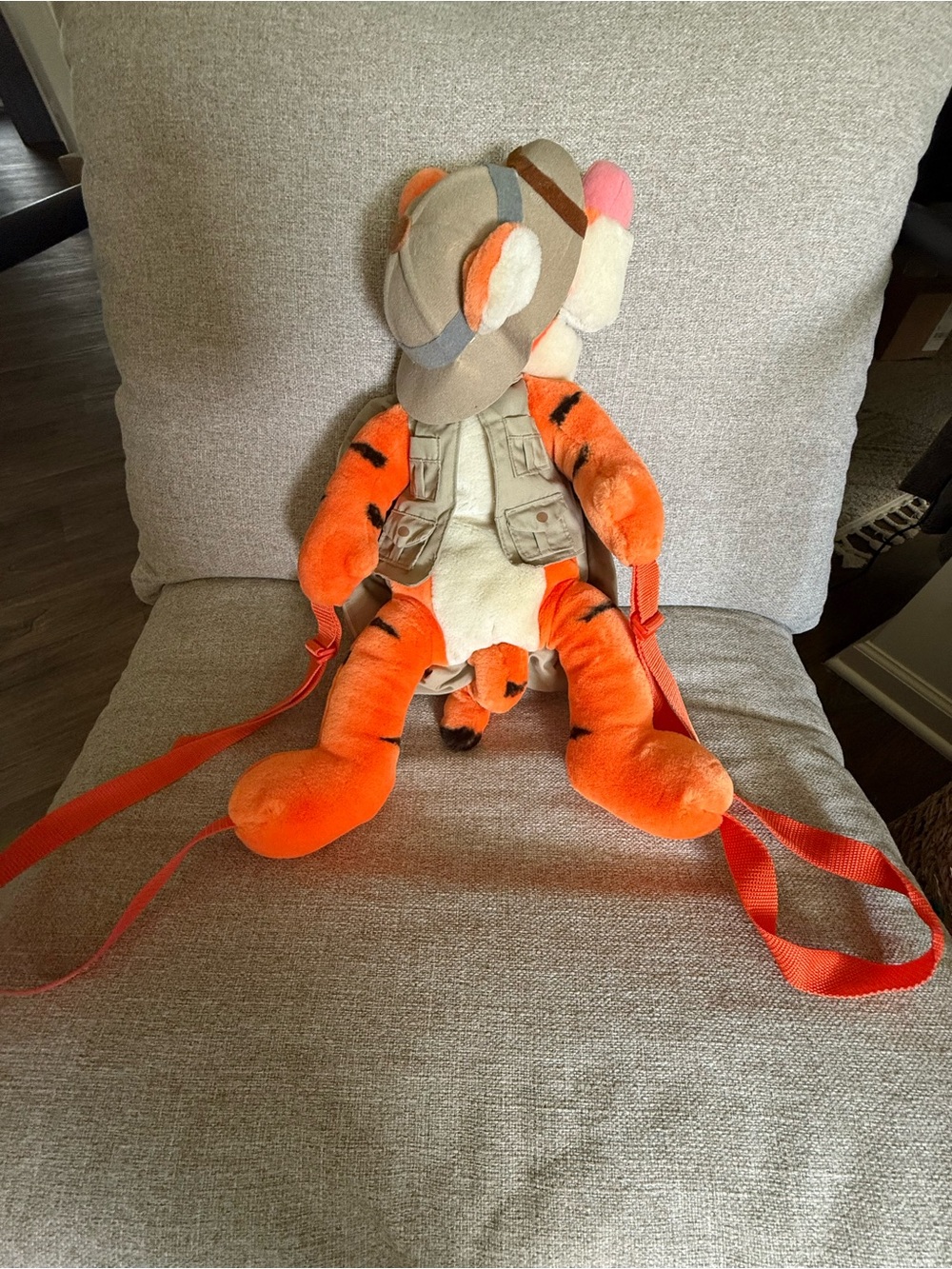 Vintage Disney Parks Animal Kingdom Safari Tigger Plush Backpack NWOT